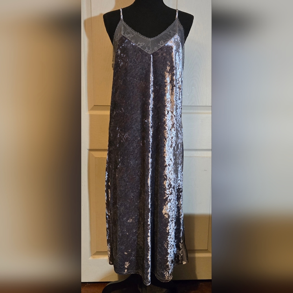 Mossimo Supply Co. Velvet Maxi Skirt in Silver